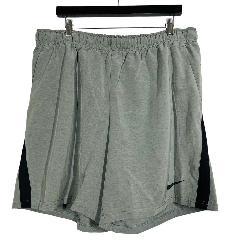 Nike Athletic 7" Shorts Grey Long Sport Elastic Waist - XXL